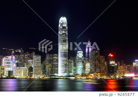 Hong Kong city at night 9285877