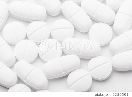 Mixed drugs on white background 9286501