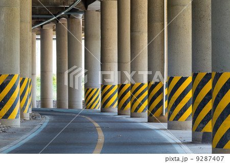 Bottom of highway road bridge 9287407