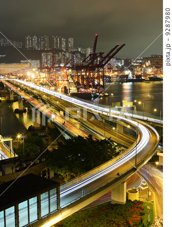 cargo terminal and highway 9287980