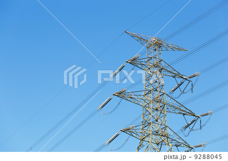 Power distribution tower with clear sky Power distribution tower with clear sky 9288045