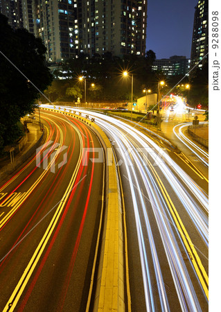 traffic in city at night traffic in city at night 9288098
