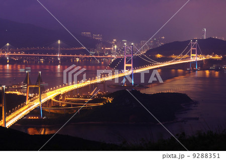 Tsing Ma Bridge in Hong Kong 9288351