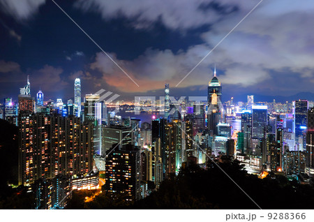 Hong Kong city at night 9288366