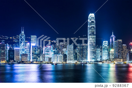 Hong Kong skyline at night 9288367