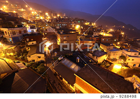 chiu fen village at night, in Taiwan 9288498