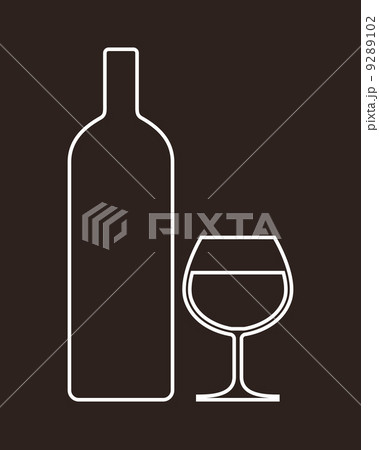 Bottle and glass of alcohol Bottle and glass of alcohol 9289102