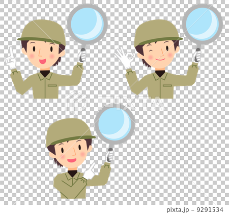 作業員男性 ルーペ 作業員男性 ルーペ 9291534