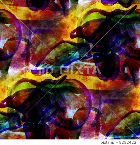 abstract avant-garde yellow, purple seamless wallpaper watercolo 9292422
