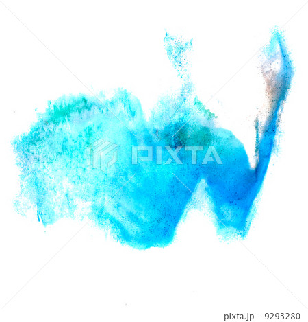abstract blue isolated watercolor stain raster illustration 9293280