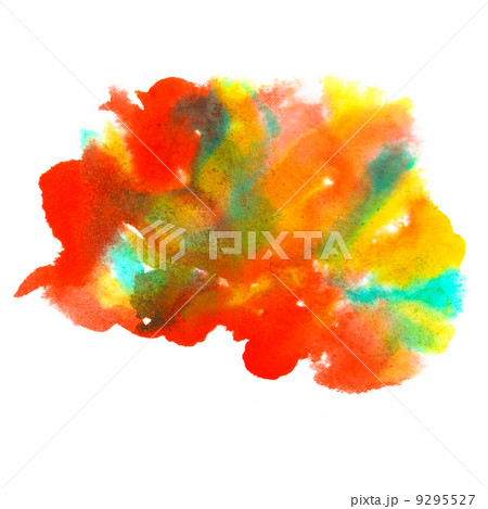 spot color red yellow green macro blotch texture isolated white spot color red yellow green macro blotch texture isolated white 9295527