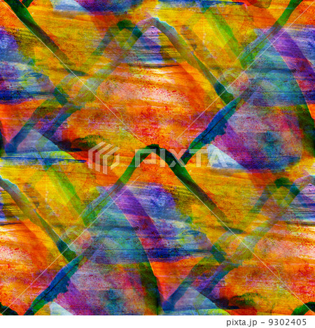 background orange, blue ornament watercolor art seamless texture 9302405