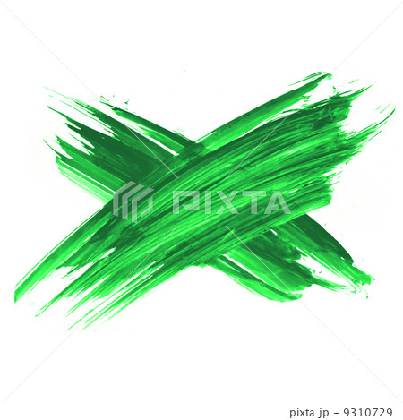 stroke green cross paint splatters watercolor 9310729