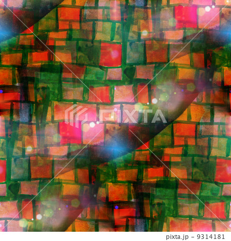 sunlight grunge band orange, green, cell texture, watercolor sea 9314181
