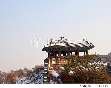 韓国　水原華城　訪花隨柳亭 9315419