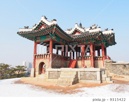 韓国　水原華城　訪花隨柳亭 9315422