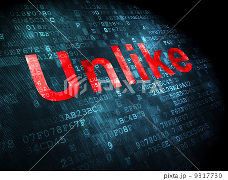 Social media concept: Unlike on digital background 9317730