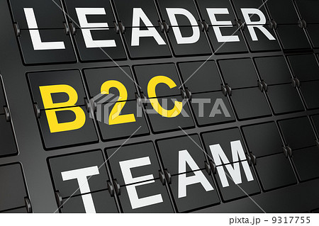 Business concept: B2c on airport board background Business concept: B2c on airport board background 9317755