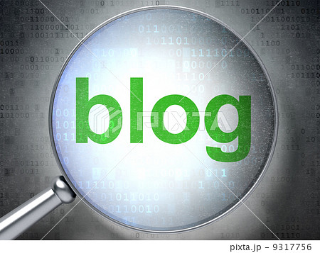 SEO web design concept: Blog with optical glass 9317756