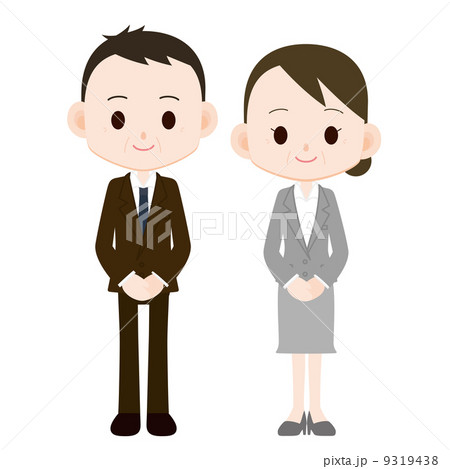 管理職の上司 男女のイラスト素材