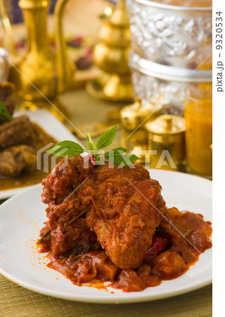 curry chicken rendang cooked in indian style with spicy sauce an 9320534