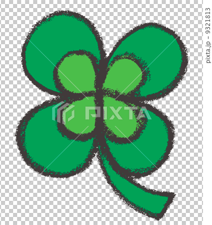 Crayon Drawing D_ Four Leaves Clover 9321813