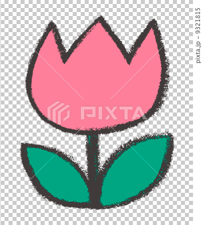 00062_ Crayon Drawing D_ Tulip 9321815