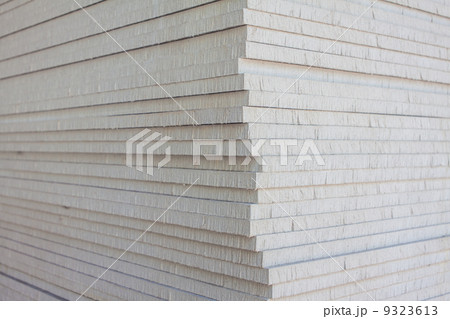 The stack of gypsum board  9323613