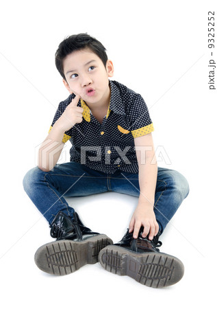 Asian Cute boy isolate on white background . Asian Cute boy isolate on white background . 9325252