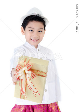 Asian Lovely Boy with giftbox Asian Lovely Boy with giftbox 9325369
