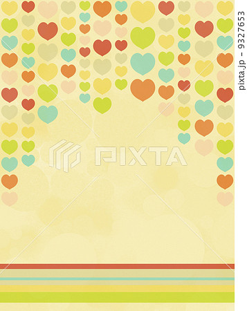 ビンテージ風ハートの背景 9327653