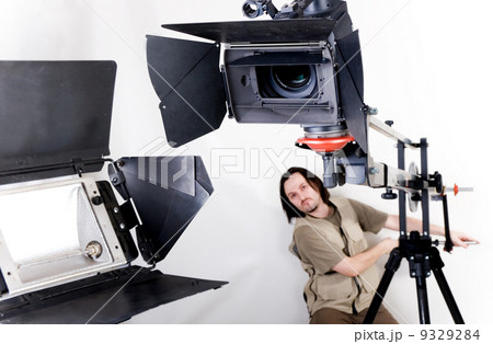 hd camcorder on crane 9329284