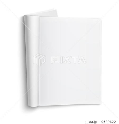 Blank open magazine template with soft shadows. Blank open magazine template with soft shadows. 9329622