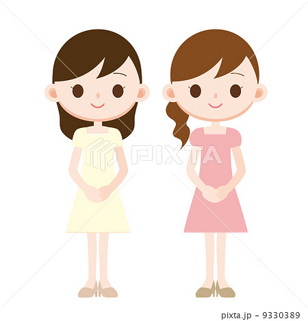 ワンピースの女性　二人 9330389