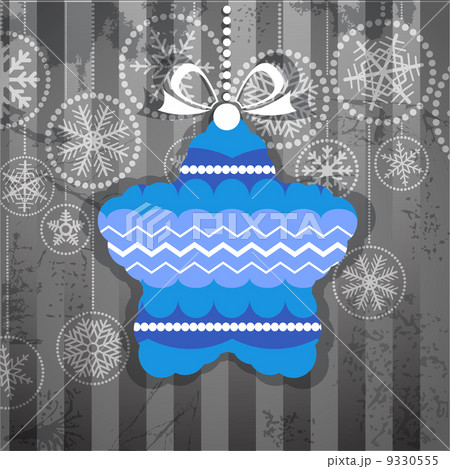 Vintage style greeting card with ornamented star 9330555