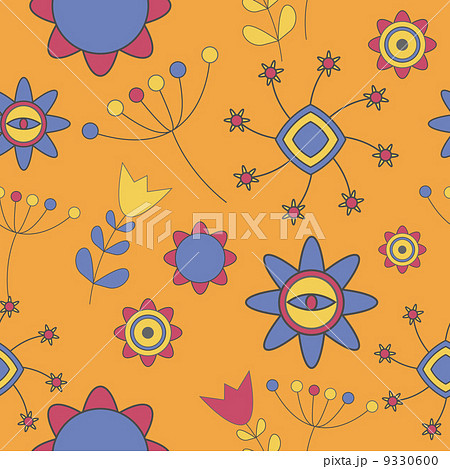 Abstract Cute Background  Flower Seamless Pattern Vector Illustr 9330600