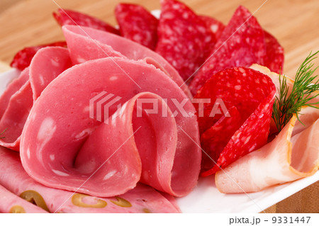 Salami, mortadella and bacon Salami, mortadella and bacon 9331447