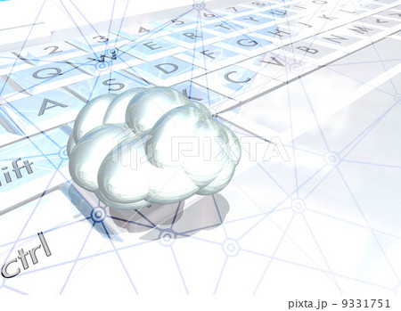 キーボードの上のクラウドコンピューティング 9331751