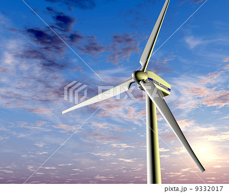 Wind power at sunset 9332017