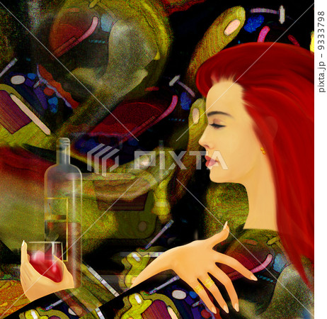 abstract design, wine card 9333798