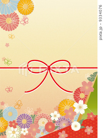 和 色紙 菊 桜 蝶 結びのイラスト素材