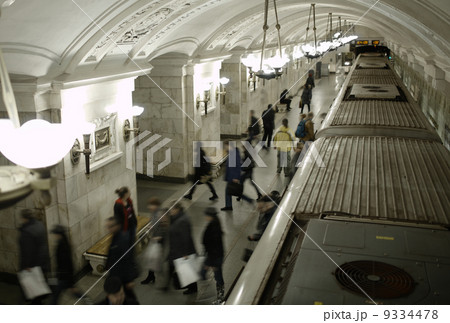 Blurred people on subway platform. Blurred people on subway platform. 9334478