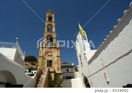 church of Lindos, town in the Rhodes island, Greece 9339092