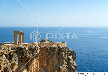 Partially rebuilt temple of Athena Lindia at the Acropolis  Partially rebuilt temple of Athena Lindia at the Acropolis  9339094