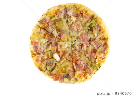 pizza isolated in a white background 9340670