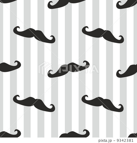 Seamless mustache background. Pattern or texture with black gentleman mustaches on blue stripes Seamless mustache background. Pattern or texture with black gentleman mustaches on blue stripes 9342381