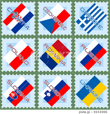 Flags on stamps Flags on stamps 9343006