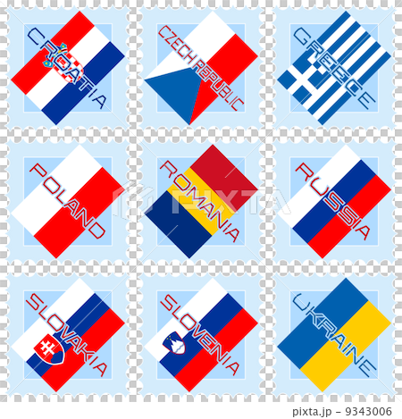 Flags on stamps Flags on stamps 9343006