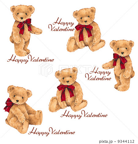 クマのバレンタインのイラスト素材