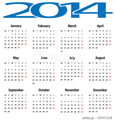 calendar 2014. 9345328